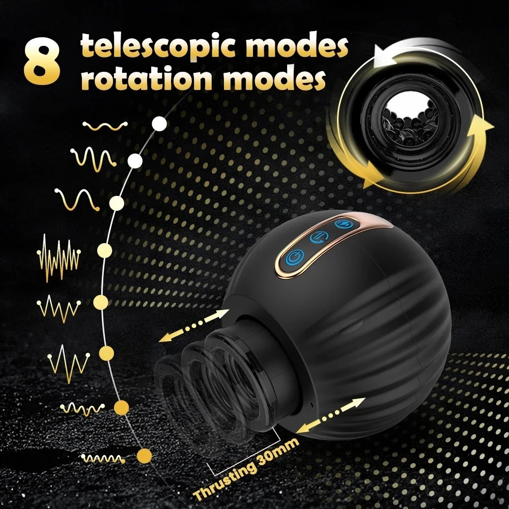 Automatic Male Masturbator Telescopic Rotation Vagina Masturbation Adults Sex Toys for Men Piston Openended Mastubators Cup 241213