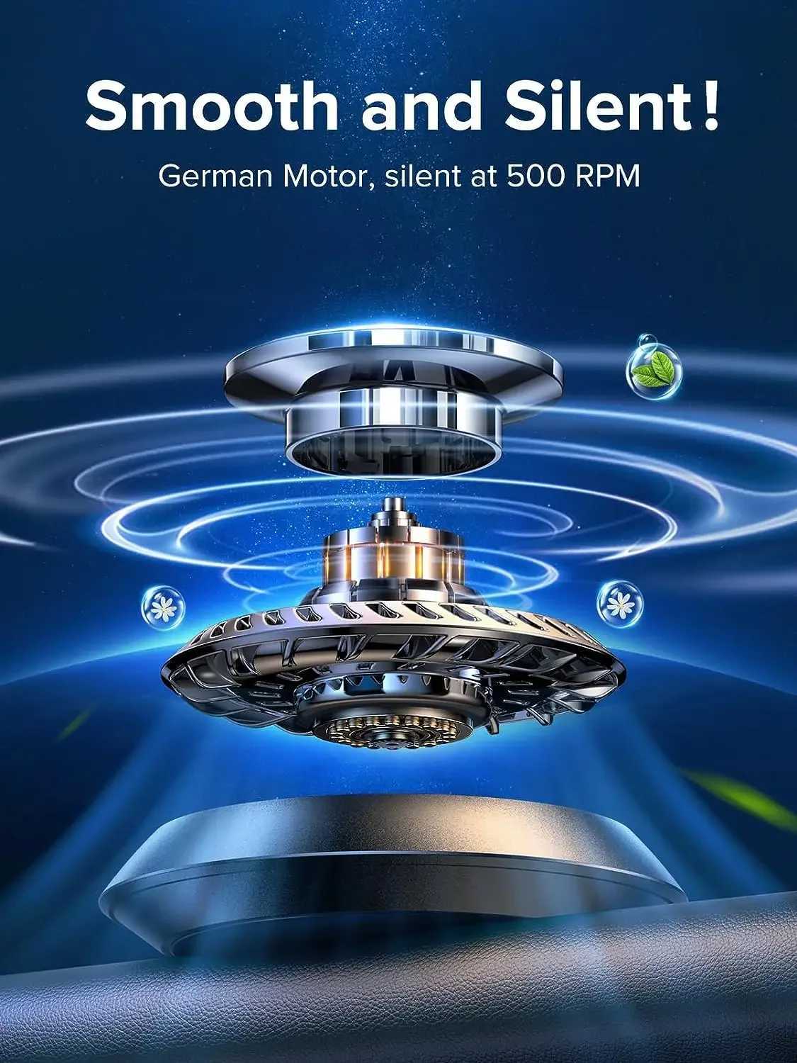 Solar Powered Car Rotating Aroma Air ener Fragrance Ornament Diffusers for Essential Oils Auto Interior AccessoriesXJ241213