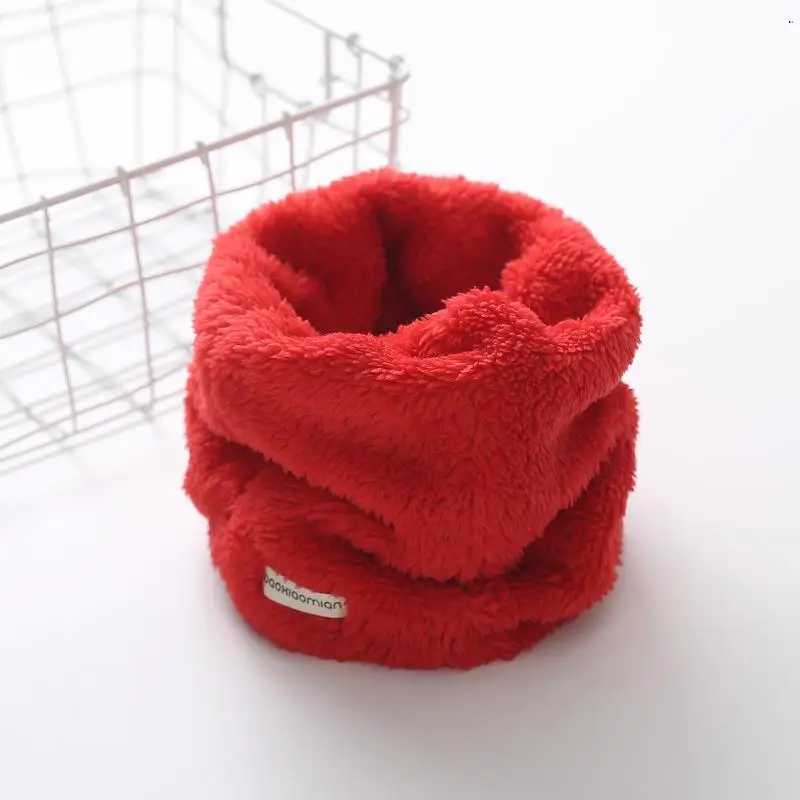 Scarves Wraps Velvet Girls Neck Scarf Toddler Winter Scarf Thick Warm Boys Baby Plush Collar Children Ring Scarf Baby Winter Baby Accessories H241213