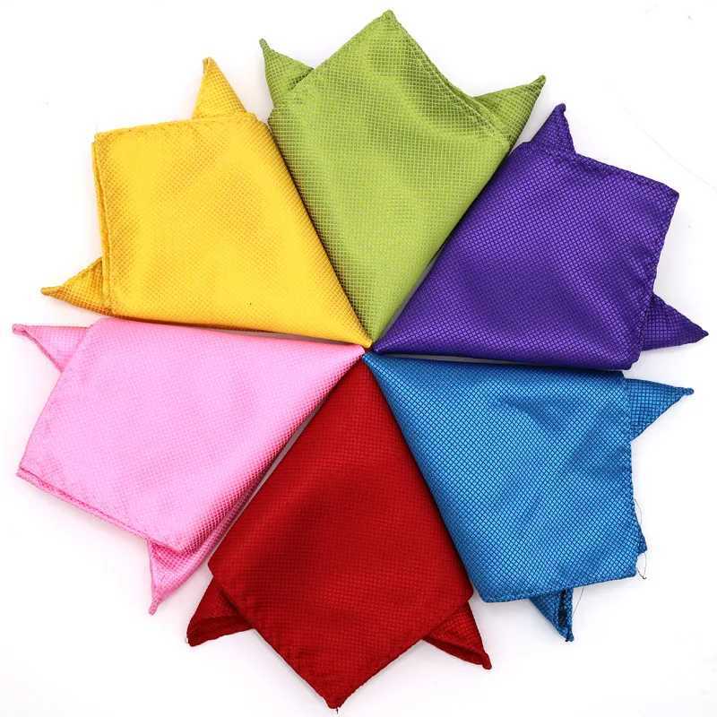 Luxury mens handle smooth solid color Hanji polyester Hanji business pocket square chest towel 21 * 21CM W241213