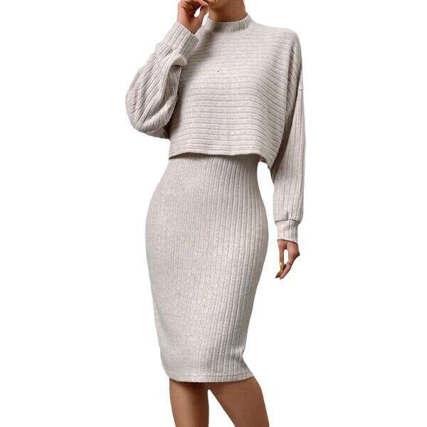 European and American fashion suit for women, 2023 autumn new item, pit stripe long sleeved top, camisole skirt