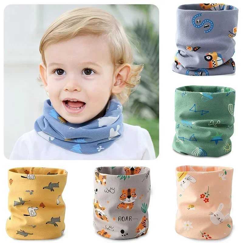Scarves Wraps New Cotton Baby Scarf Autumn Spring Snood Children Scarf Boy Girl Scarf Kids Child Neck O Ring Scarves Collar Warm Neckerchief H241213