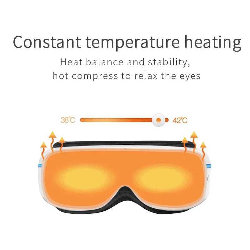 Adult eye music thermal compression massager airbag vibration press 5 modes 180 folding relaxing eye muscles and relieving fatigue W241213