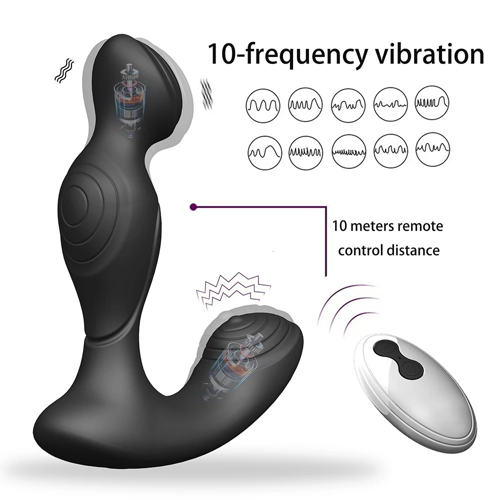 Wireless Control Anal Plug Vibrator Male Prostate Massager Ring Delay Ejaculation Butt Sex Toy For Men Masturbator 241213