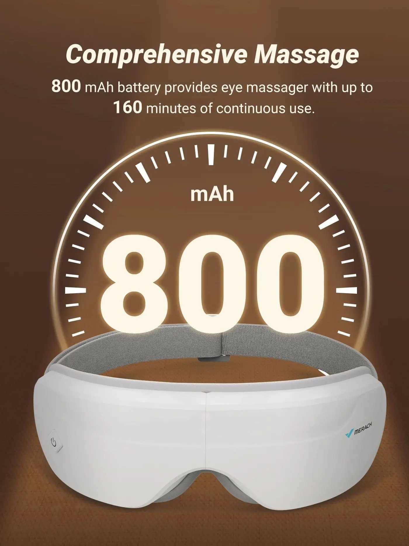 MERACH Eye Massager with Heat Compression and Bluetooth Music Eye Care Device Smart Eye Mask for Birthday Gifts Free shipping W241213