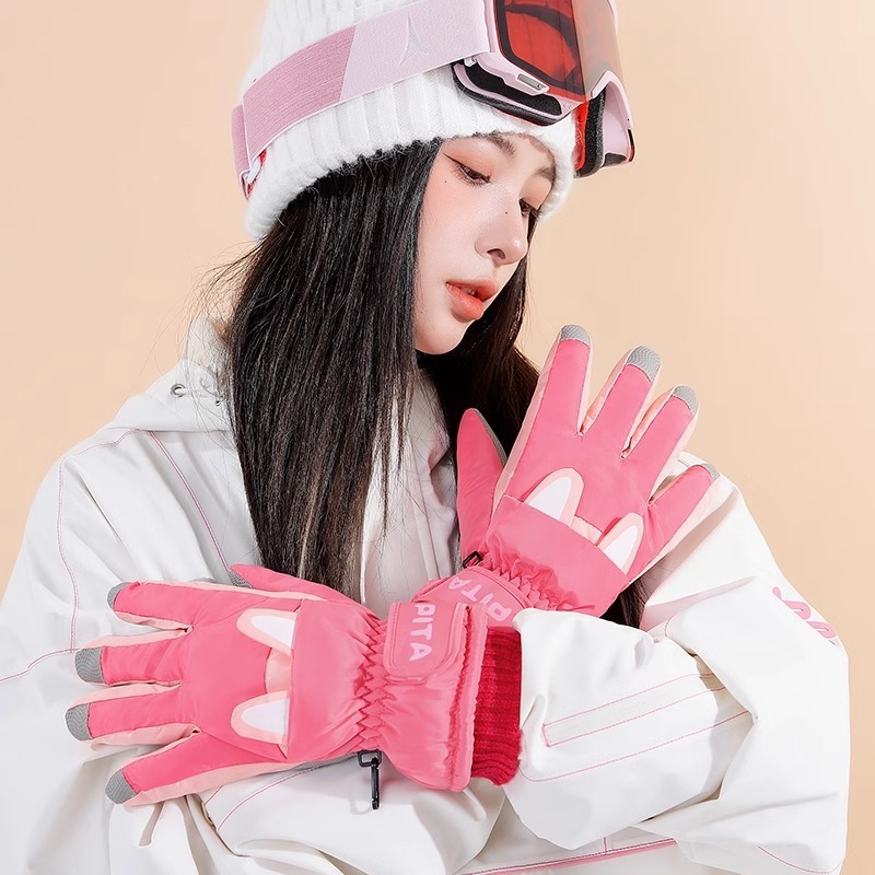 Ddmytiger Ddmytiger Ski Women Cycg Outdoor Hiking Motorcycle Riding Windproof Plush Thick And Warm Cotton Gloves For Men Winter