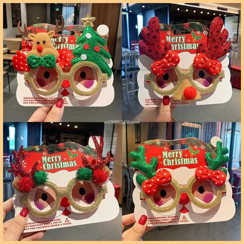 Sunglasses 1pcs Christmas Glasses Santa Claus Snowman Elk Xmas Tree Glasses DIY Photo Props Kids Gifts Happy New Year 2025 Party Decoration H241213