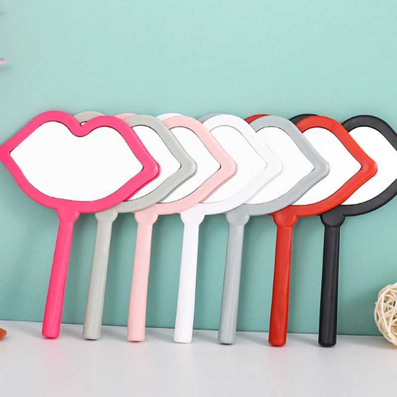 Pink/white/red Mirror Custom Privat Portable Square Lip Handheld Mirrors Cute Small For Daily Cosmetic Makeup XJ241213