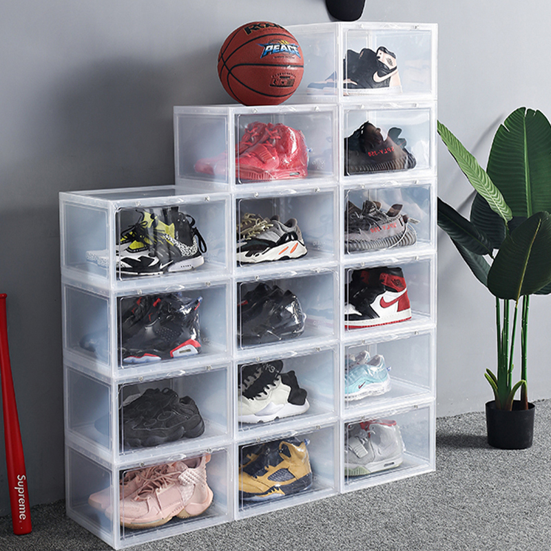 Versatile See-Through Shoe Container Spacious and Strong Design for Your Footwear Collection