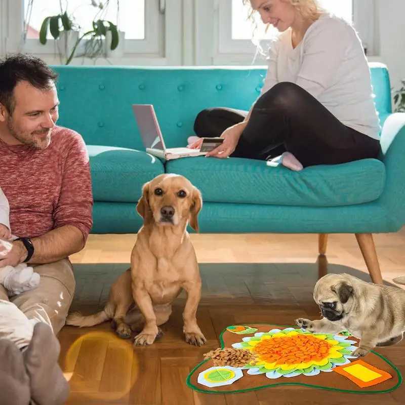 Pet dog snuff pad olfactory training olfactory pad dog puzzle toy slow feeding bowl food dispenser carpet washable dog Met X241213