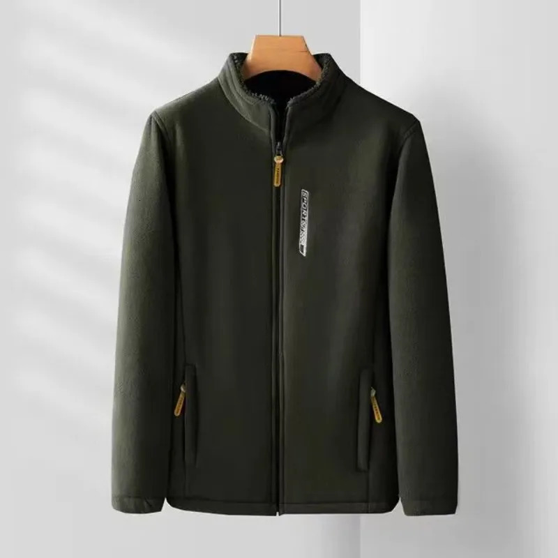 Knock Winter Trendy Casual Style Warm Fleece Jackets for Men High Quality Cotton Liner Outwear Coat Clothing 241213
