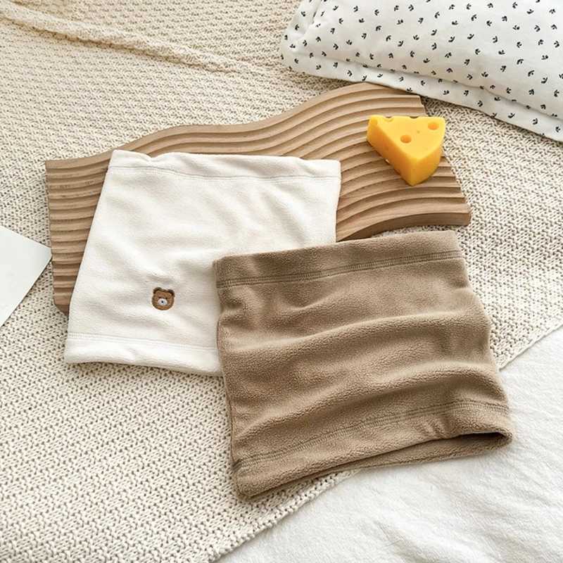 Scarves Wraps Soft Warm Neck Warmer with Bear Pattern Fleece Scarf Stylish Fleece Neck Scarf Winter Essential Accessory for Infants H241213