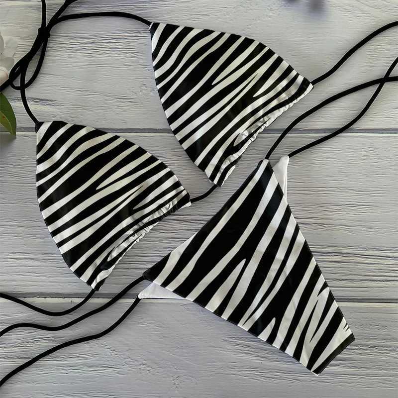 High Cut Micro Bikini Women opard Bandage Push Up Swimsuit Sexy Bathing Suit Padded Thong Swimwear Beach BikiniXJ241212
