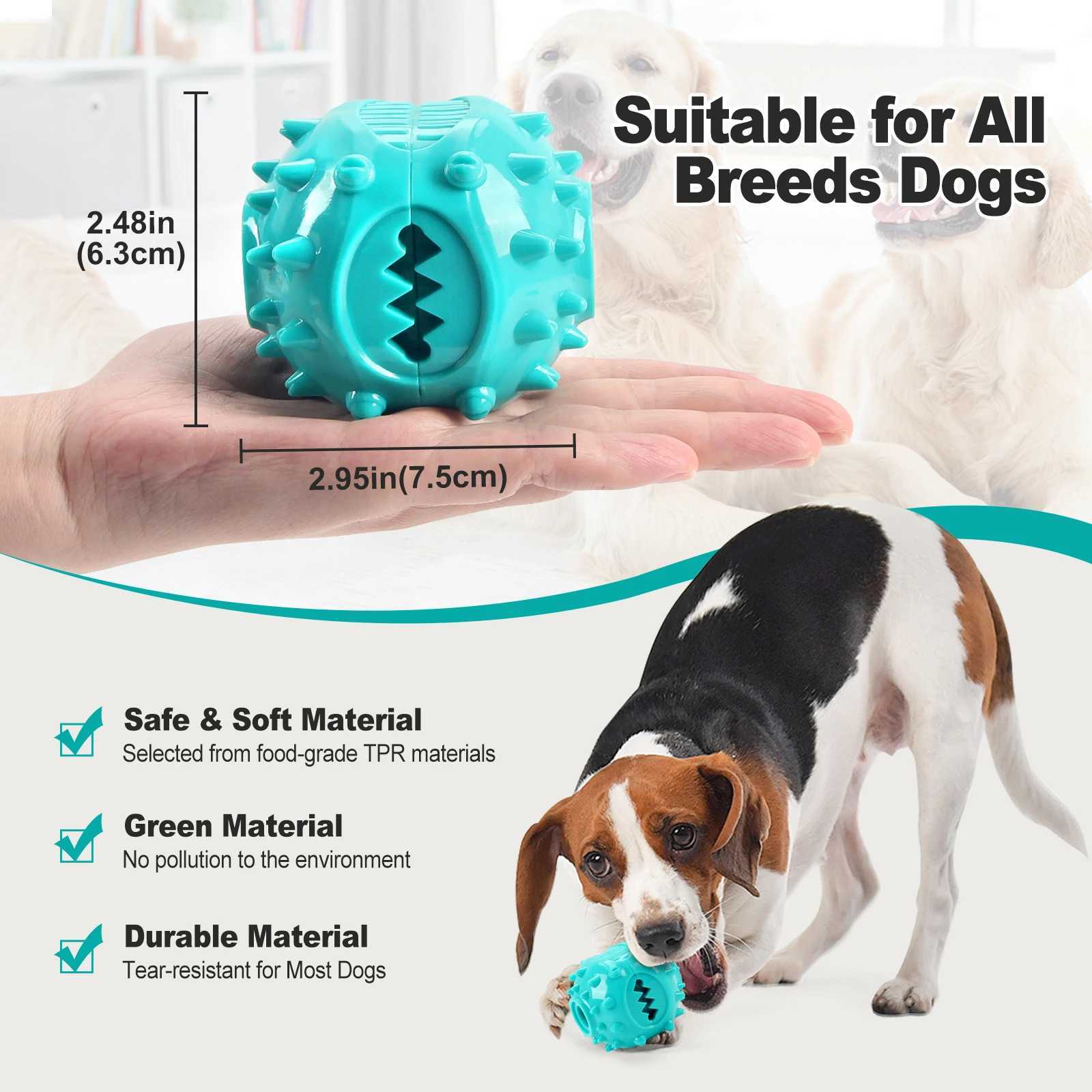 Dog Grinding Teeth Toys Chew Toys Cleaning Teeth Anti Bite Interactive Training Leaking Food Balls Toys Slow Food Pet Products X241213