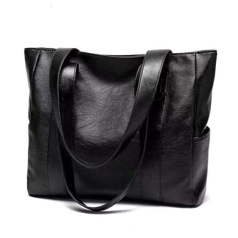 Big Fashion New Style, Trendy Korean Version, Versatile, Simple, Large Capacity Tote Bag, Single Shoulder Handbag, Soft Leather Women's Bag