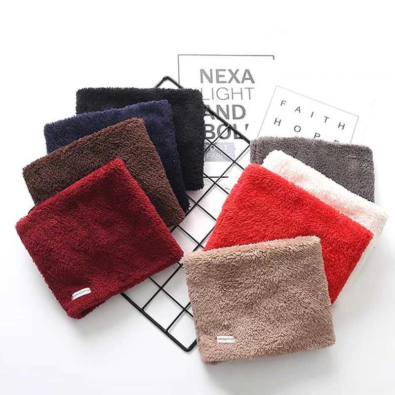 Scarves Wraps Velvet Girls Neck Scarf Toddler Winter Thick Warm Boys Baby Plush Collar Children Ring Accessories H241213445J