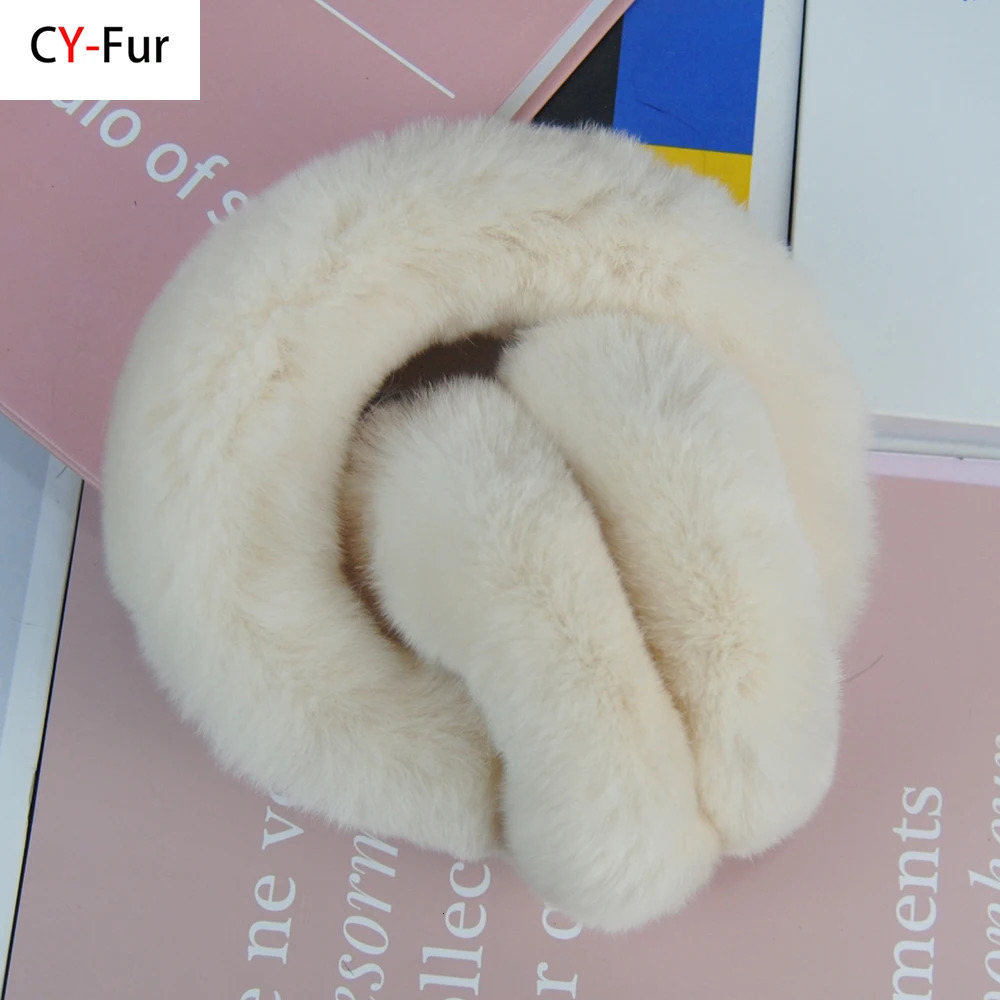 Real Rex rabbit fur earmuffs for women rabbit fur earmuffs Christmas gifts plush earmuffs winter warm earmuffs unisex style 241211