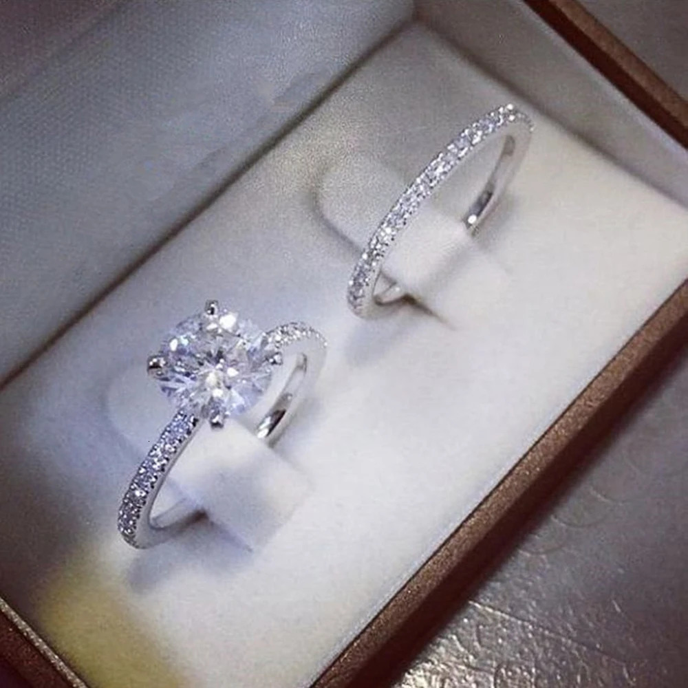 Huitan Selling Simple and Elegant RoundSquare CZ Ring for Women Silver Engagement Wedding Party Fashion Jewelry 241210