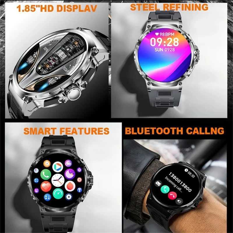 For Men Smart Watch 1.85-Inch HD Screen 710mAh Large Battery Sport Health Monitor BT Call Smartwatch New For Android IOS T241213