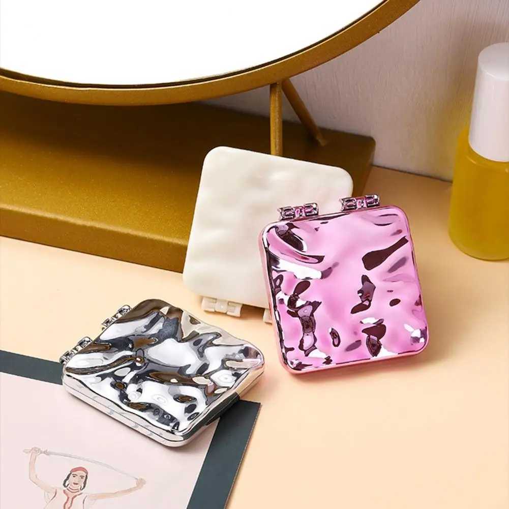 Small Mirror Practical Polished Rounded Edges Lady Double-sided Makeup Pocket Mirror Trip Supply Pocket Mirror Makeup MirrorXJ241213