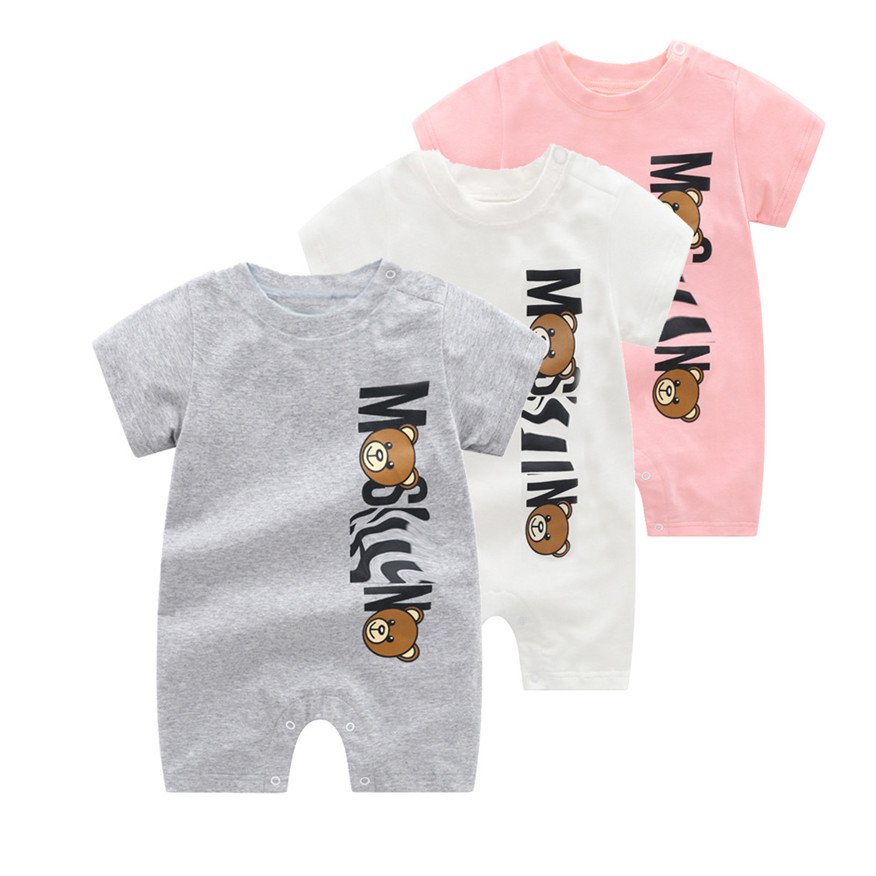 Cotton kids Clothing Sets Newborn Baby Rompers Girls Boy Short Sleeve Clothes Designer Brand Letter Print Infant Romper Children Pajamas