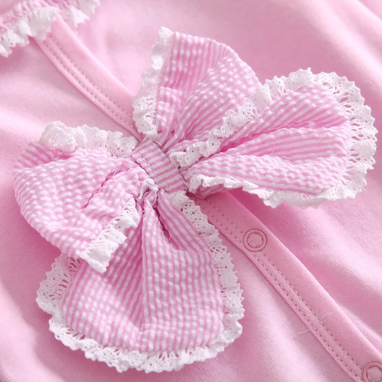 Newborn Baby Girl Clothes Lace Flowers Romper Clothing Set Jumpsuit Headband 2 PC Cute Infant Cirls Rompers