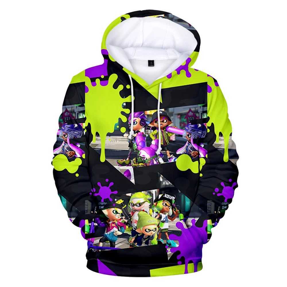 Splaton 3 game neutral long sleeved sportswear mens adult hoodie new game 3D clothing 2024 new promotion spring/autumn mens clothing W241213