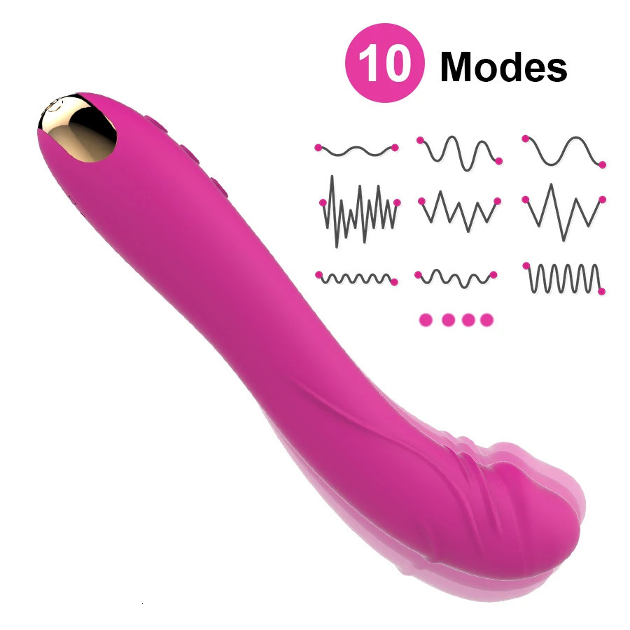 Soft Silicone Dildo Vibrator for Women 10 Vibration Massager G Spot Stimuliaton Sex Toys Female Masturabtion 241213