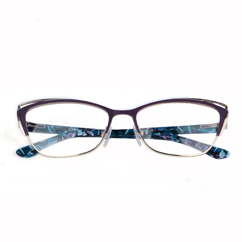 Metal Women Fashion Cat Eye Frame Optical Glasses Frames Retro Eyeglasses Transparent Computer For 241213
