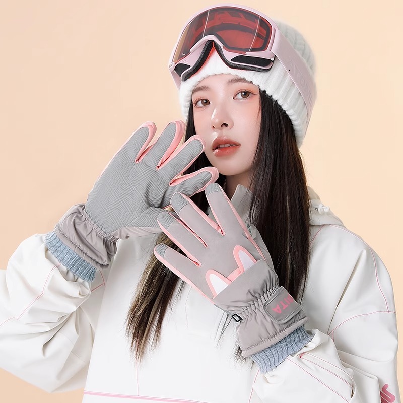 Ddmytiger Ddmytiger Ski Women Cycg Outdoor Hiking Motorcycle Riding Windproof Plush Thick And Warm Cotton Gloves For Men Winter