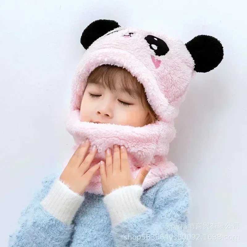 Hat for Girls Boys Scarf Thicken Cap Winter Hat for Kids Newborn Baby Stuff Children Hat Plus Fleece Kids Caps 1-18YearsXJ241213