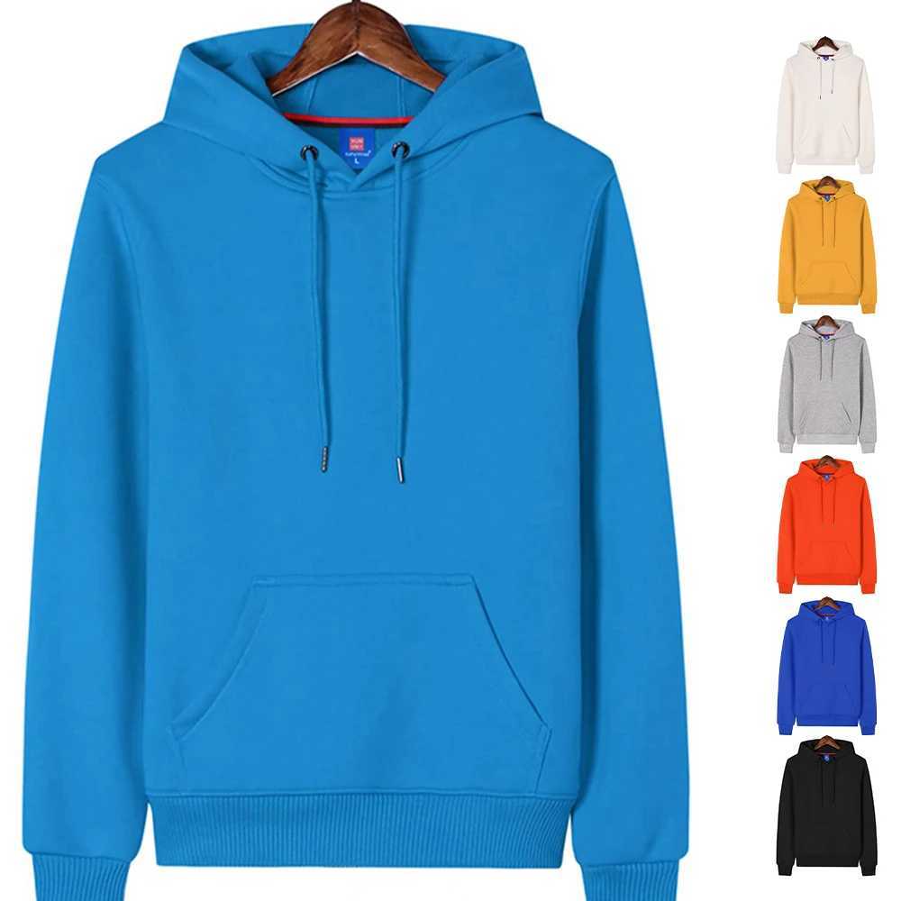 Winter Heavy duty Warm Wool Hoodie Mens High Quality Pulling Flower Neutral Wholesale Mens Polerones Hombre Pure Black Hoodie W241213