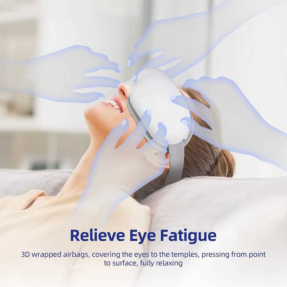Multi frequency vibration eye massager 3D air bag kneading eye beauty device for black circle dry eyes W241213