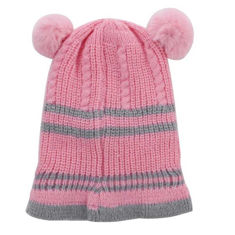 Childrens Hat Autumn And Winter Plus Velvet Thick Warm Woolen Cap Baby Bib Face Protection Cap High Quali Hats New FashionXJ241213