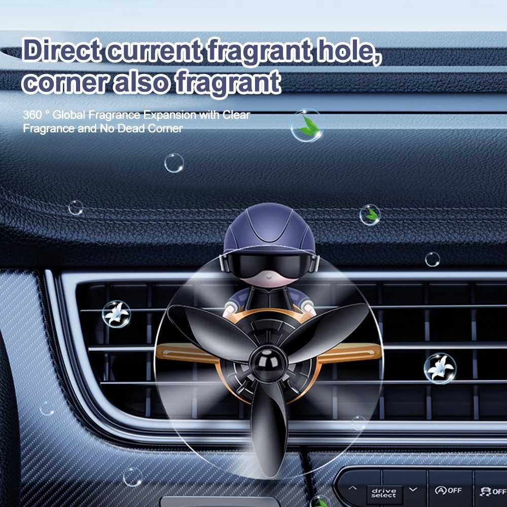 Car Air ener Aroma Auto Accessories Interior Perfume Diffuser Rotating Propeller Outlet Fragrance Cartoon DesignXJ241213