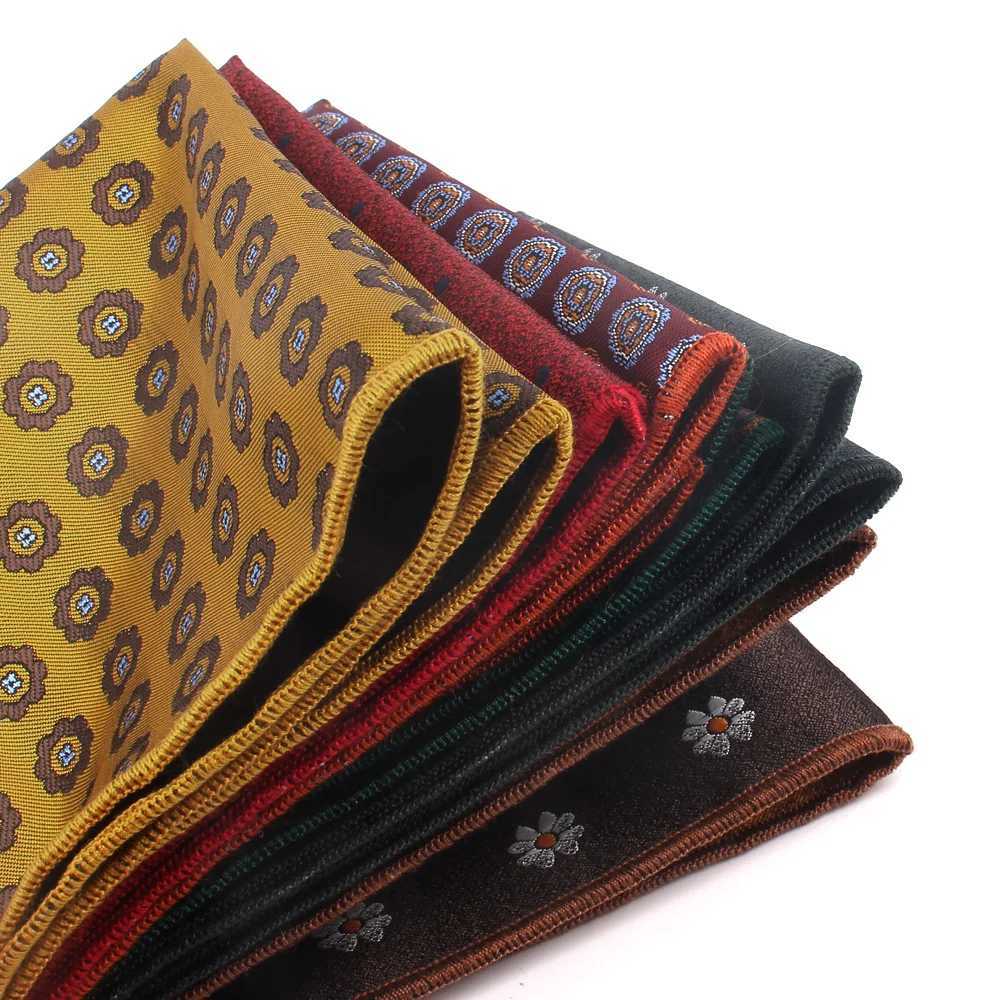 Fashion striped pocket square mens and womens chest towel Hanji polyester Hanji mens set handle chief floral pocket towel W241213
