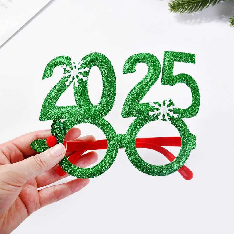 Sunglasses 2025 Christmas Glasses New Year Party Photo Props Xmas Decorations Kids Adult Eyeglasses Photobooth Gifts Supplies Kids Favors H241213