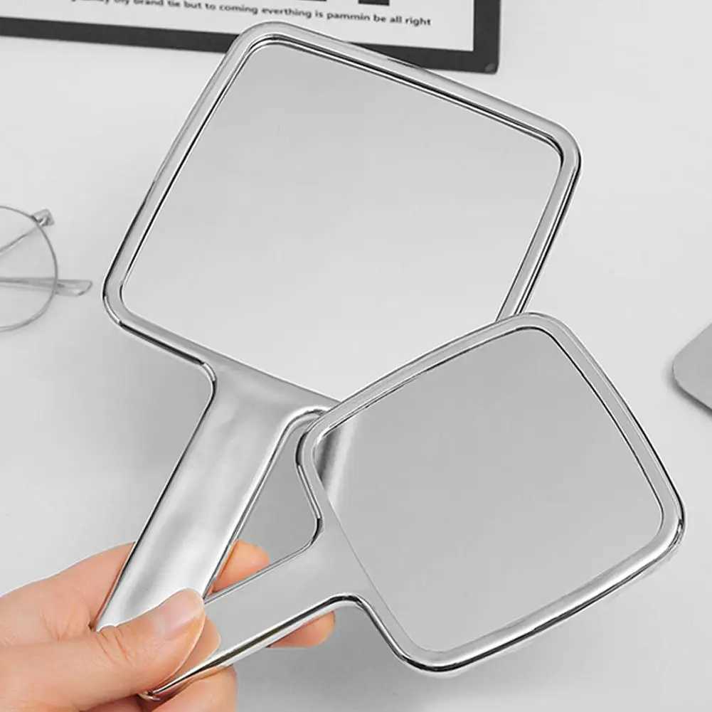 Portable Ins Liquid Shape Square Mirror Mini Hand-held Desktop Cosmetic Mirror Makeup Mirror Travel Beauty MirrorXJ241213