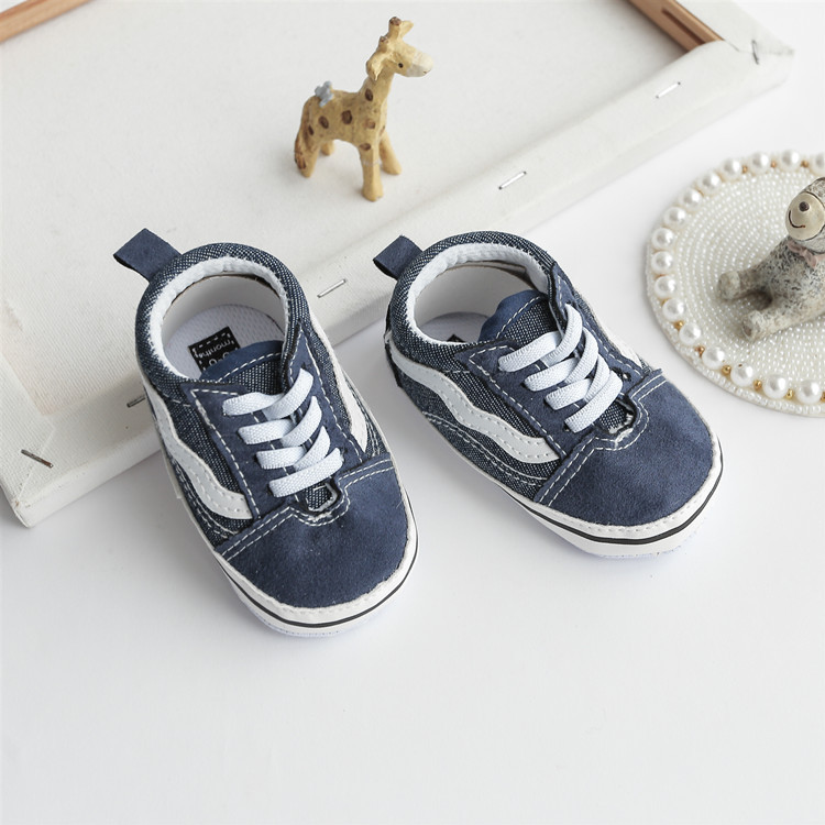 Little Kids Canvas Sneakers Baby Boys Girls Shoes Cutefeet First Walkers Infant Toddler Anti-Slip Soft Sole Classical Newborn Baby Shoes 0-18 Month