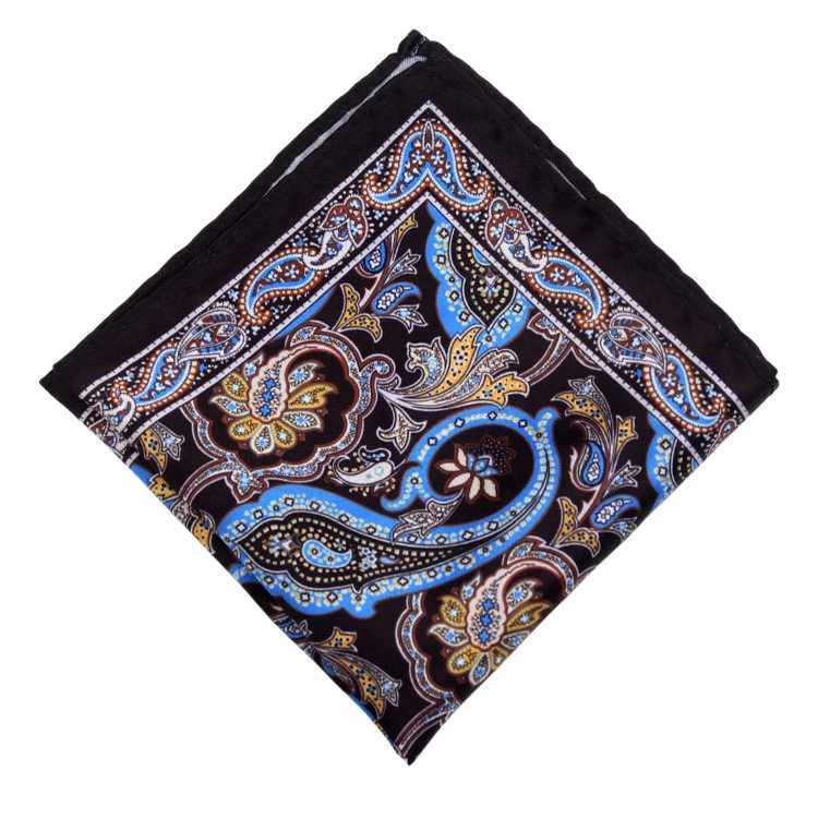 Paisley synthetic silk scarf mens polka dot pocket towel square scarf chest towel wedding floral printed towel W241213