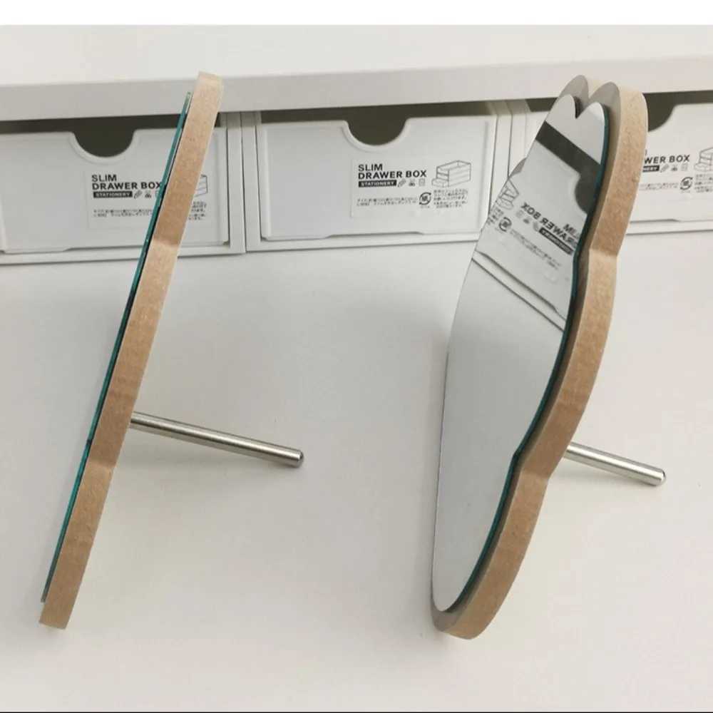Wooden Mirror Frame Compact Mirror Cloud Shape Portable Desktop Mirror High Definition Mirror Surface Detachable Makeup MirrorXJ241213