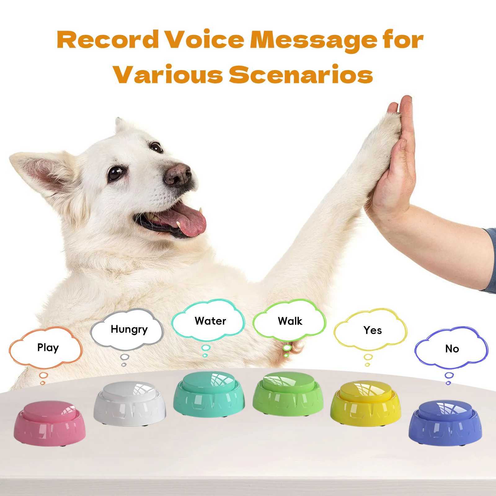 6 packs of recording dog training buttons pet communication toys dog talking buttons dog interactive toys X241213