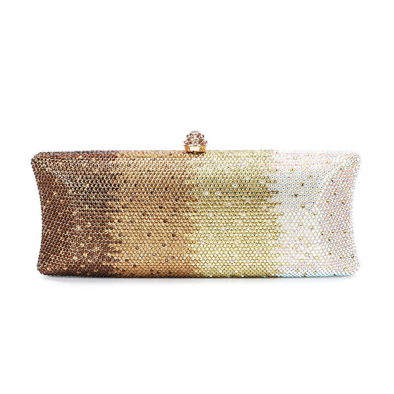 Clutch Bag Style Rhinestone Wedding Banquet Bag Crystal Stamping Diamond Womens One Shoulder Hand-held Evening Gown Women Tote Bag 240920