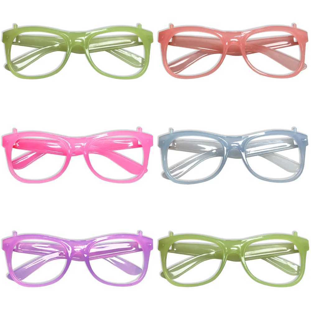 Sunglasses 2024 5/10/20pcs Luminous Glasses Glow Sunglasses With Light Neon Fluorescent Decorative Bar Party Gift Adult Kids Birthday Props H241213