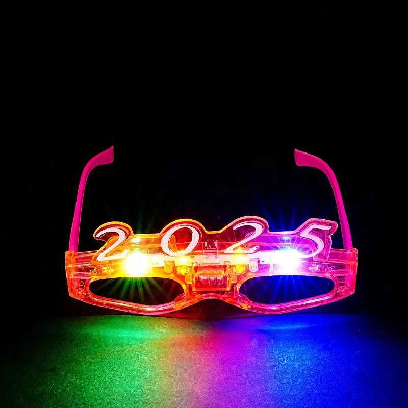Sunglasses 1-20pcs LED 2025 Glasses Glow Party Supplies Light Up Sunglass for Kids Adult Birthday Neon Wedding Thanksgivings Xmas New Years H241213