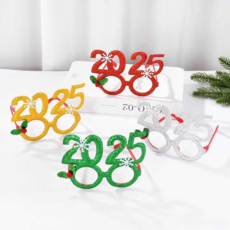 Sunglasses 2025 Christmas Glasses New Year Party Photo Props Xmas Decorations Kids Adult Eyeglasses Photobooth Gifts Supplies Kids Favors H241213