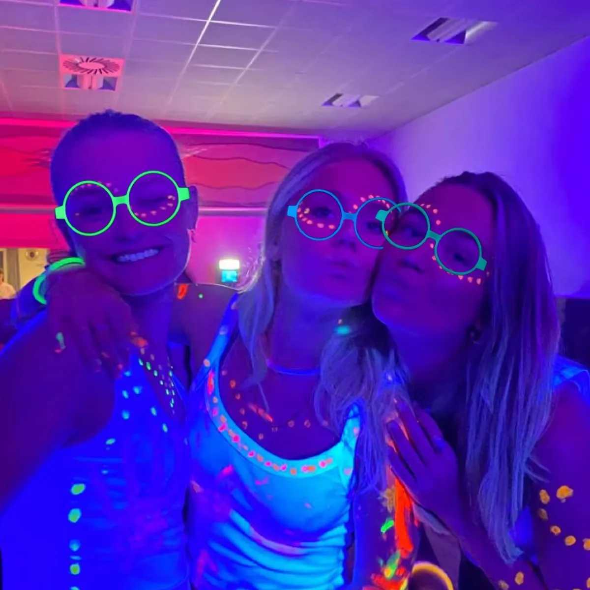 Sunglasses 2024 5/10/20pcs Luminous Glasses Glow Sunglasses With Light Neon Fluorescent Decorative Bar Party Gift Adult Kids Birthday Props H241213