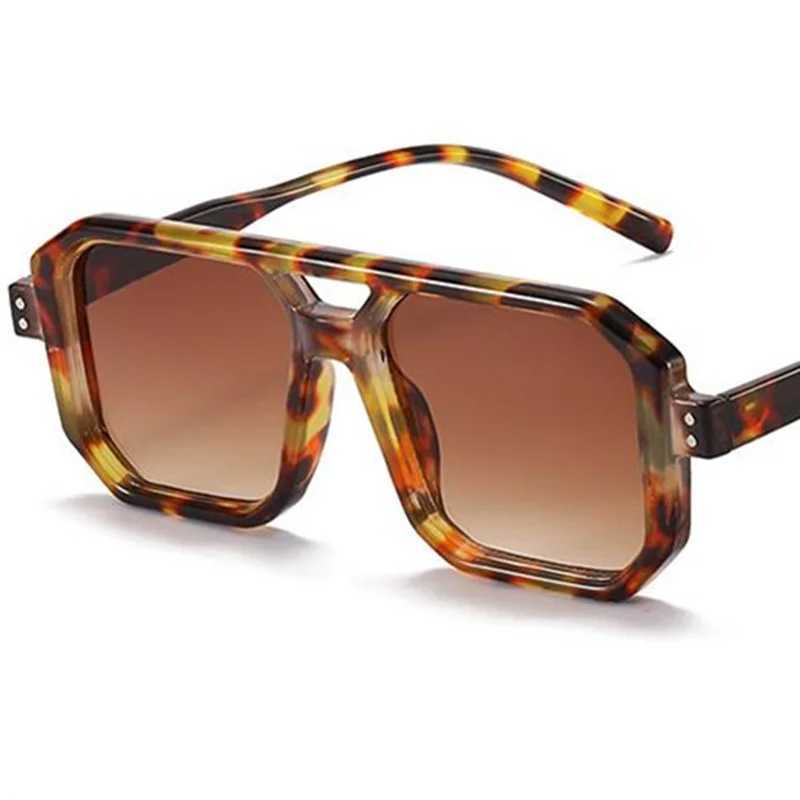 Candy Color Sunglasses Unisex Double Beam Sun Glasses Anti-UV Spectacles Personality Square Eyeglasses Simplity GoogleX241213