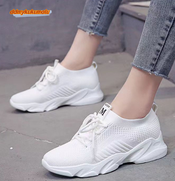 2024 New Women's Flyknit White Korean Edition Trendy Sports Comfortable Casual Shoes for Children #12 ddmykukumalu