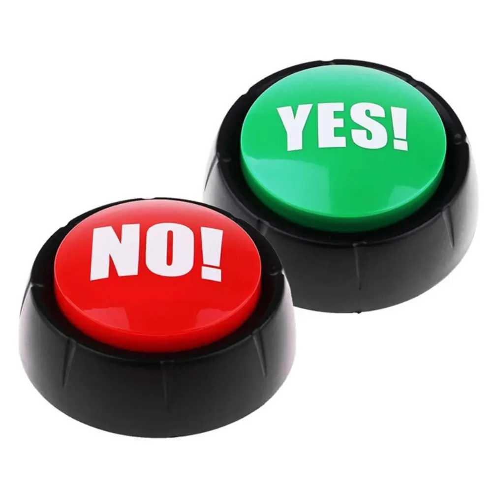 Button Sound Yes No Buttons Answer Buzzer Toy Buzzers Game Talking Party Dog Quiz Prank Funny Toys Show Recordable Wrong X241213